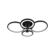 LED csillár távirányítóval ALANI 88W, 4 kör, hideg/meleg/semleges fény, szabályozható, fekete LED csillárok távirányítóval Alapértelmezett cím Alessandro Design