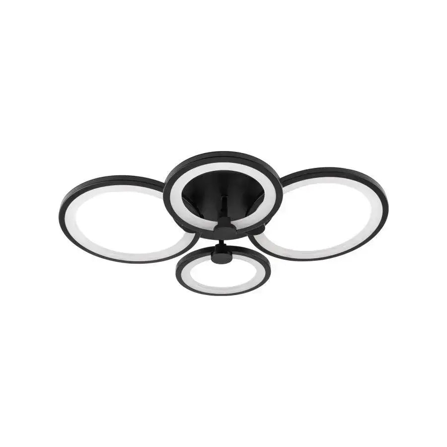 LED csillár távirányítóval ALANI 88W, 4 kör, hideg/meleg/semleges fény, szabályozható, fekete LED csillárok távirányítóval Alapértelmezett cím Alessandro Design