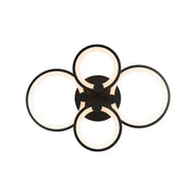 LED csillár távirányítóval ALANI 88W, 4 kör, hideg/meleg/semleges fény, szabályozható, fekete LED csillárok távirányítóval Alapértelmezett cím Alessandro Design