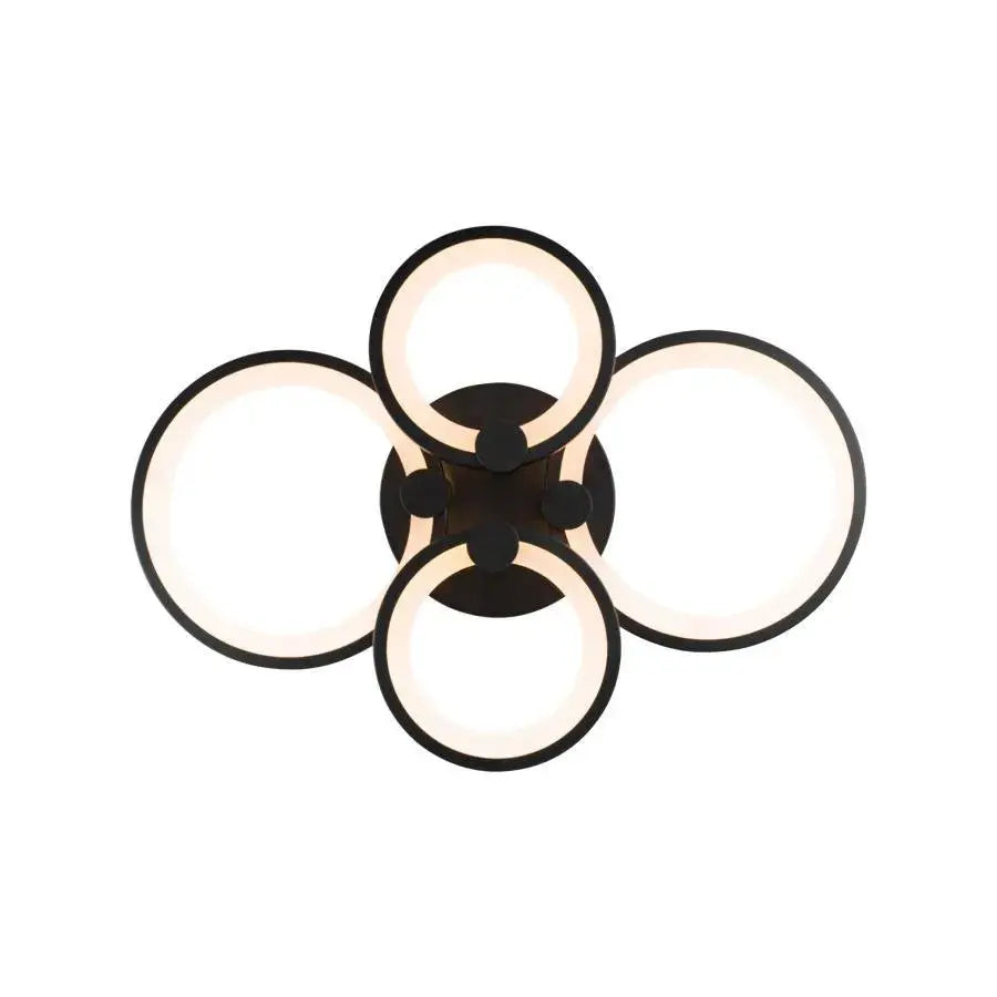 LED csillár távirányítóval ALANI 88W, 4 kör, hideg/meleg/semleges fény, szabályozható, fekete LED csillárok távirányítóval Alapértelmezett cím Alessandro Design
