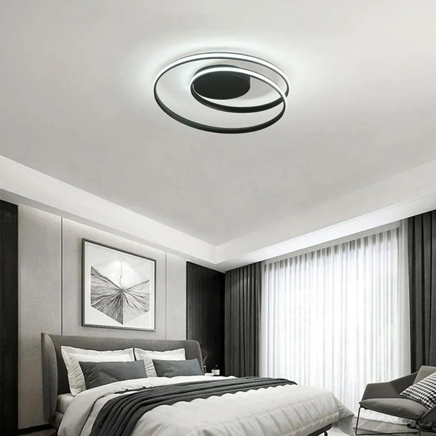 LED-es csillár távirányítóval VECTOR ARCADIA 56W, Hideg/Meleg/Semleges fény, Szabályozható, Fekete LED-es csillárok távirányítóval Alapértelmezett cím Alessandro Design