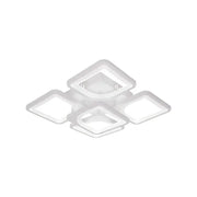 LED-es csillár távirányítóval FELY 80W, 5 négyzet, hideg/meleg/semleges fény, szabályozható, fehér LED-es csillár távirányítóval Alapértelmezett cím Alessandro Design