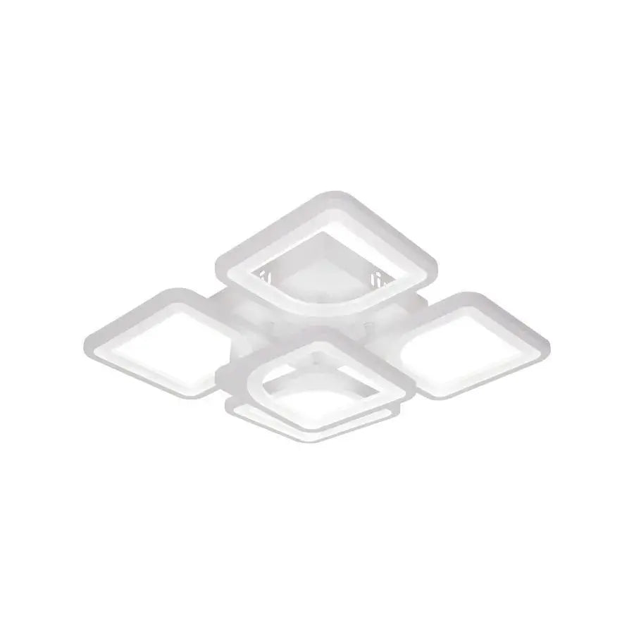 LED-es csillár távirányítóval FELY 80W, 5 négyzet, hideg/meleg/semleges fény, szabályozható, fehér LED-es csillár távirányítóval Alapértelmezett cím Alessandro Design