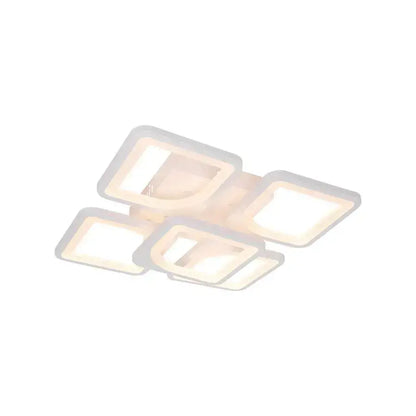 LED-es csillár távirányítóval FELY 80W, 5 négyzet, hideg/meleg/semleges fény, szabályozható, fehér LED-es csillár távirányítóval Alapértelmezett cím Alessandro Design