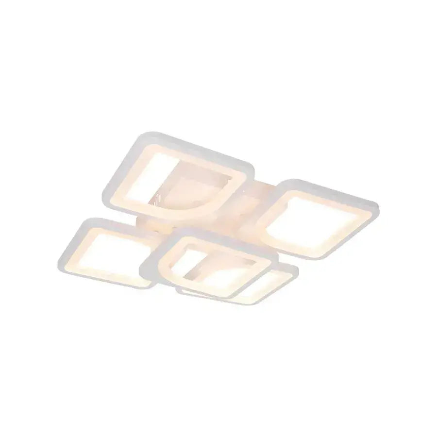 LED-es csillár távirányítóval FELY 80W, 5 négyzet, hideg/meleg/semleges fény, szabályozható, fehér LED-es csillár távirányítóval Alapértelmezett cím Alessandro Design
