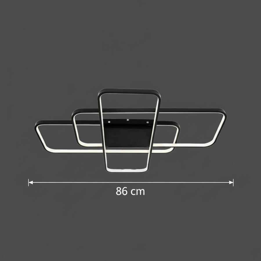 IANUSIS LED csillár távirányítóval 95W, 3 elem, hideg/meleg/semleges fény, szabályozható, fekete LED csillárok távirányítóval Alapértelmezett cím Alessandro Design