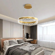 Függesztett LED-es csillár távirányítóval BRINDA 124W, hideg/meleg/semleges fény, szabályozható, arany, állítható magasságú modern csillárok alapértelmezett cím Alessandro Design