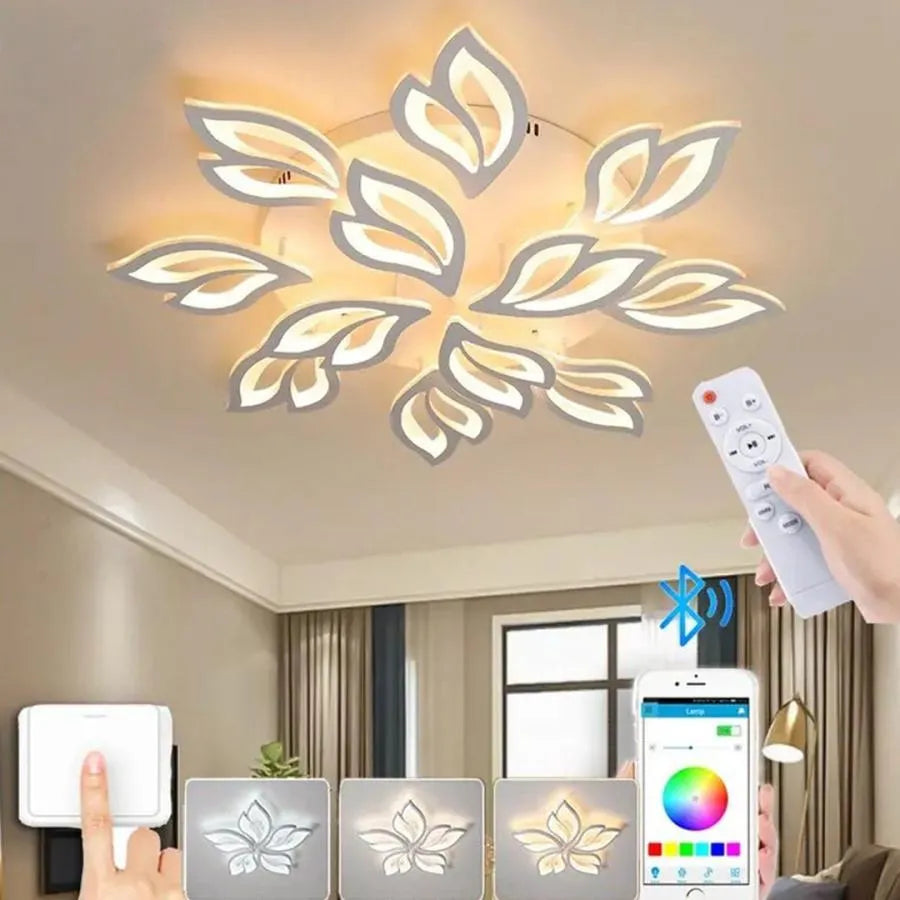 LED csillár távirányítóval LILY 147W, 12 elem, hideg/meleg/semleges fény, szabályozható, fehér LED-es csillár távirányítóval Alapértelmezett cím Alessandro Design