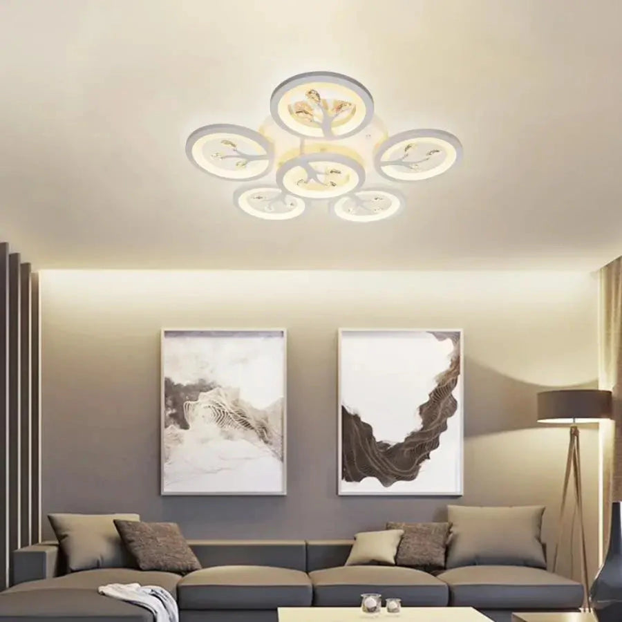 LED csillár távirányítóval és kristály DAISY 78W, 6 elem, hideg/meleg/semleges fény, szabályozható, fehér LED-es csillár távirányítóval Alapértelmezett cím Alessandro Design