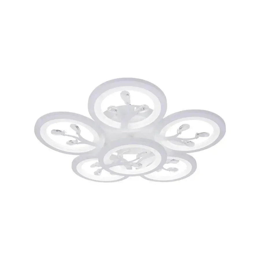 LED csillár távirányítóval és kristály DAISY 78W, 6 elem, hideg/meleg/semleges fény, szabályozható, fehér LED-es csillár távirányítóval Alapértelmezett cím Alessandro Design