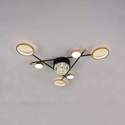 LED csillár távirányítóval és kristály MISEL 138W, 7 elem, hideg/meleg/semleges fény, szabályozható, fekete arany LED csillárok távirányítóval Alapértelmezett cím Alessandro Design