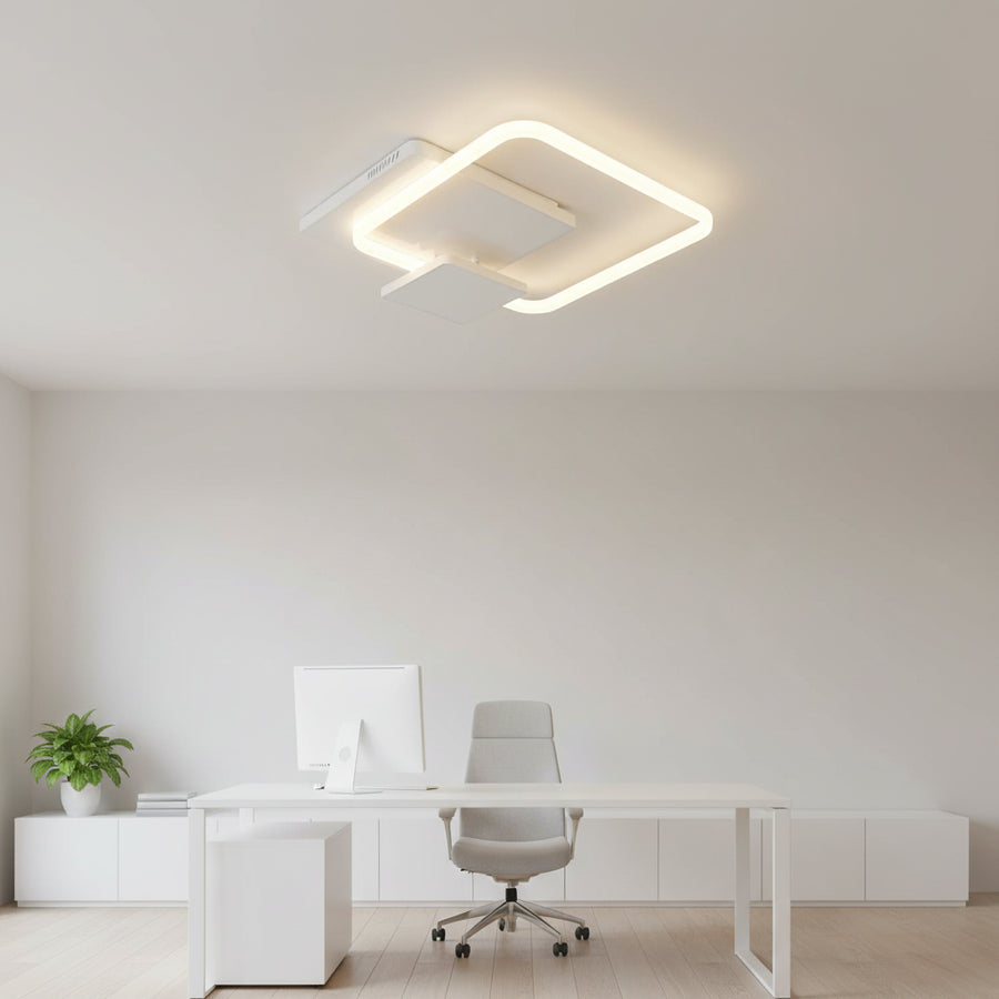 LED-csillár távirányítóval ANEMONA 75W, 3 négyzet, hideg/meleg/semleges fény, szabályozható, fehér LED-es csillár távirányítóval Alapértelmezett cím Alessandro Design