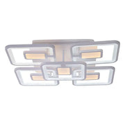 LED-es csillár távirányítóval FELIX 119W, 5 négyzet, hideg/meleg/semleges fény, szabályozható, fehér LED-es csillár távirányítóval Alapértelmezett cím Alessandro Design