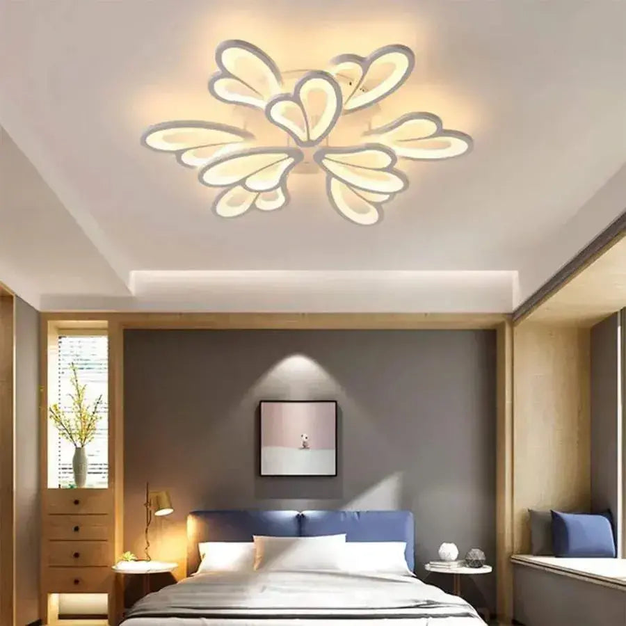 LED-es csillár távirányítóval BLOSSOM 49W, 9 szirom, hideg/meleg/semleges fény, szabályozható, fehér LED-es csillár távirányítóval Alapértelmezett cím Alessandro Design