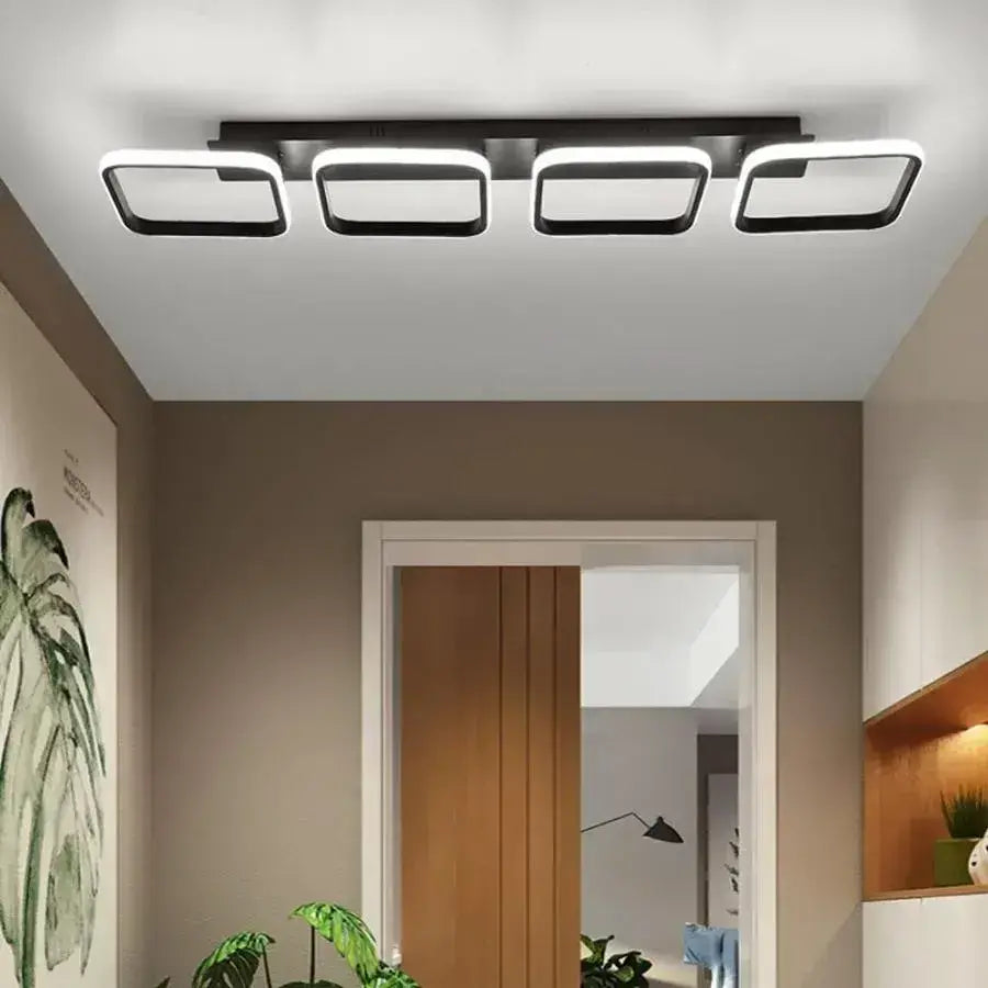 LED csillár VERTEX 45W, 4 négyzet, lineáris, hideg/meleg/semleges fény, fekete LED csillárok alapértelmezett cím Alessandro Design