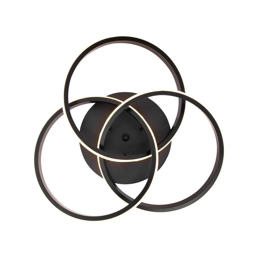 LED csillár távirányítóval VECTOR VORTEX 96W, 3 elem, hideg/meleg/semleges fény, szabályozható, fekete LED csillárok távirányítóval Alapértelmezett cím Alessandro Design