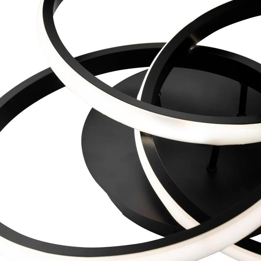LED csillár távirányítóval VECTOR VORTEX 96W, 3 elem, hideg/meleg/semleges fény, szabályozható, fekete LED csillárok távirányítóval Alapértelmezett cím Alessandro Design