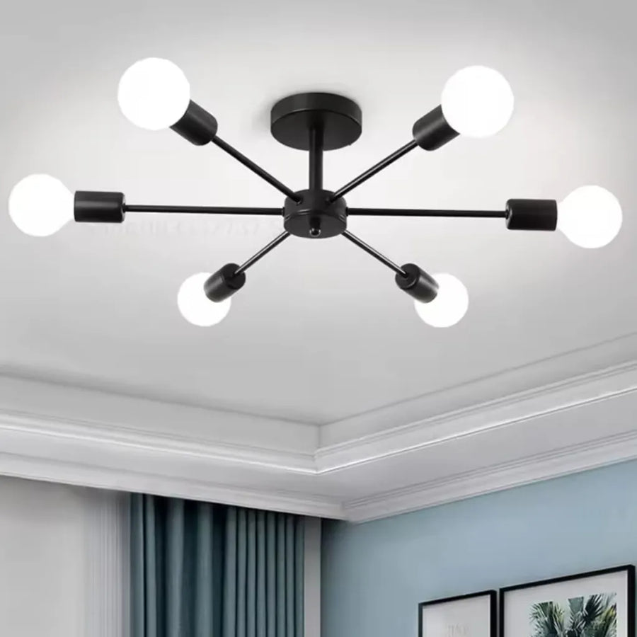 Mikkos 6XE27 csillár, átmérő 49 cm, Fekete Modern csillárok Alapértelmezett cím Alessandro Design