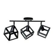 Csillár FORMA CUB -STRUKTUR Trio, 3xE27, fekete, fém Ipari csillárok Alapértelmezett cím Alessandro Design
