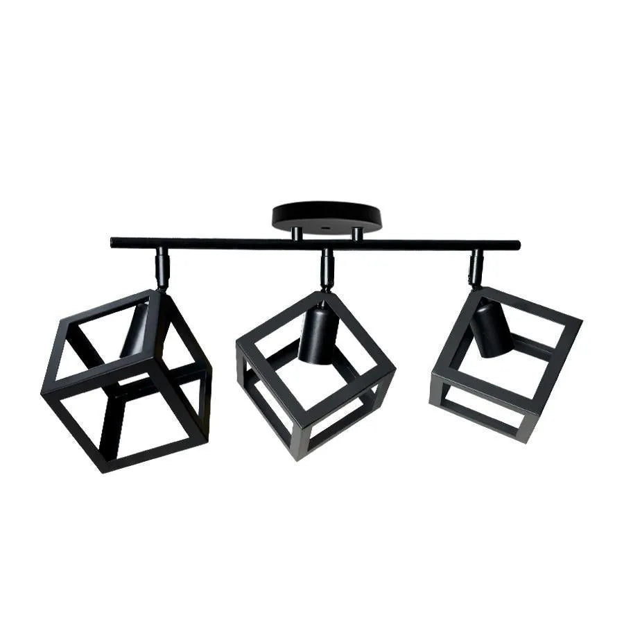 Csillár FORMA CUB -STRUKTUR Trio, 3xE27, fekete, fém Ipari csillárok Alapértelmezett cím Alessandro Design