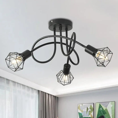 Shion csillár 3xE27, fekete, fém, átmérő 50 cm ipari csillárok alapértelmezett cím Alessandro Design