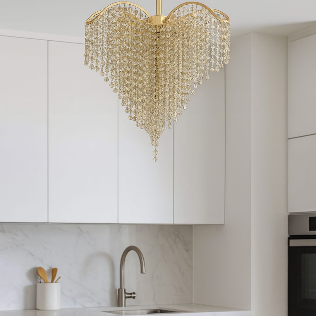 Ander kristálycsillár, 4xE14, átmérő 45 cm, arany kristálycsillárok, alapértelmezett cím Alessandro Design