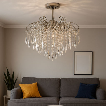 Kristály csillár EDINBURGH Eleganza, 5xE27, átmérő 47 cm, fényes króm klasszikus csillárok alapértelmezett cím Alessandro Design