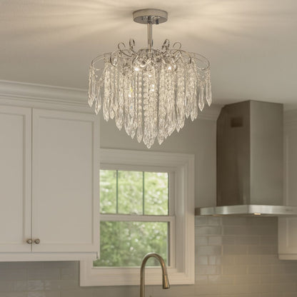 Kristály csillár EDINBURGH Eleganza, 5xE27, átmérő 47 cm, fényes króm klasszikus csillárok alapértelmezett cím Alessandro Design
