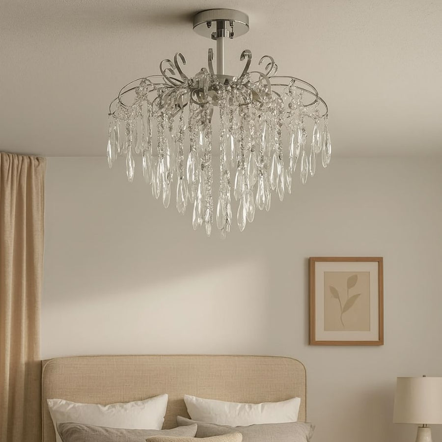 Kristály csillár EDINBURGH Eleganza, 5xE27, átmérő 47 cm, fényes króm klasszikus csillárok alapértelmezett cím Alessandro Design