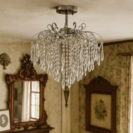 Kristály csillár EDINBURGH Eleganza, 5xE27, átmérő 47 cm, fényes króm klasszikus csillárok alapértelmezett cím Alessandro Design