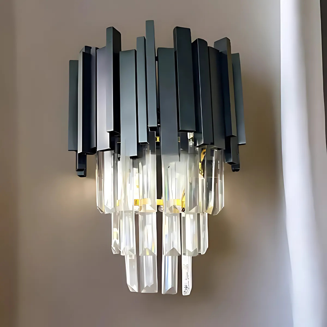 Aplica Candelabru Cristal BLOIS Piccolo, 2xE14, Negru Aplice de Interior Default Title Alessandro Design