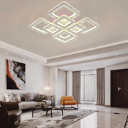 LED csillár távirányítóval és kristály LEILA 175W, 8 négyzet, hideg/meleg/semleges fény, szabályozható, fényes fehér króm LED csillárok távirányítóval Alapértelmezett cím Alessandro Design