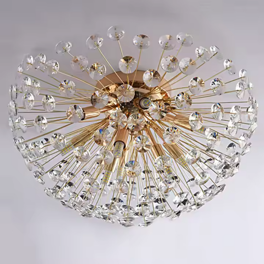 Kristály csillár MINUE, 4x G9, átmérő 35 cm, fényes arany kristálycsillárok, alapértelmezett cím Alessandro Design