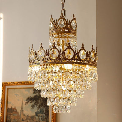 REGALITE Petito kristálycsillár, 8XE14, átmérő 45 cm, fényes arany, állítható magasságú
