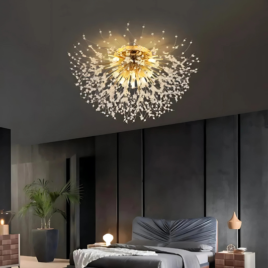 RONDO Vivace kristálycsillár, 8x G9, átmérő 60 cm, fényes arany kristálycsillárok, alapértelmezett cím Alessandro Design