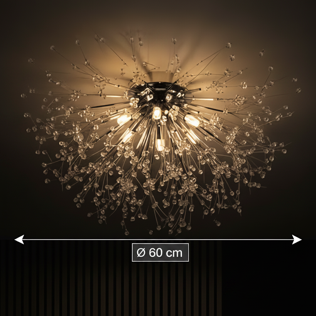 RONDO Vivace kristálycsillár, 8x G9, átmérő 60 cm, fényes króm kristálycsillárok alapértelmezett cím Alessandro Design