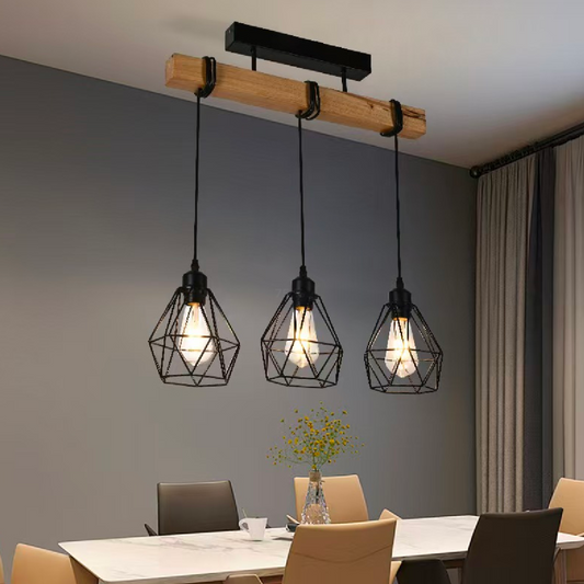 Marcellus csillár, 3x E27, barna fekete ipari csillárok alapértelmezett cím Alessandro Design