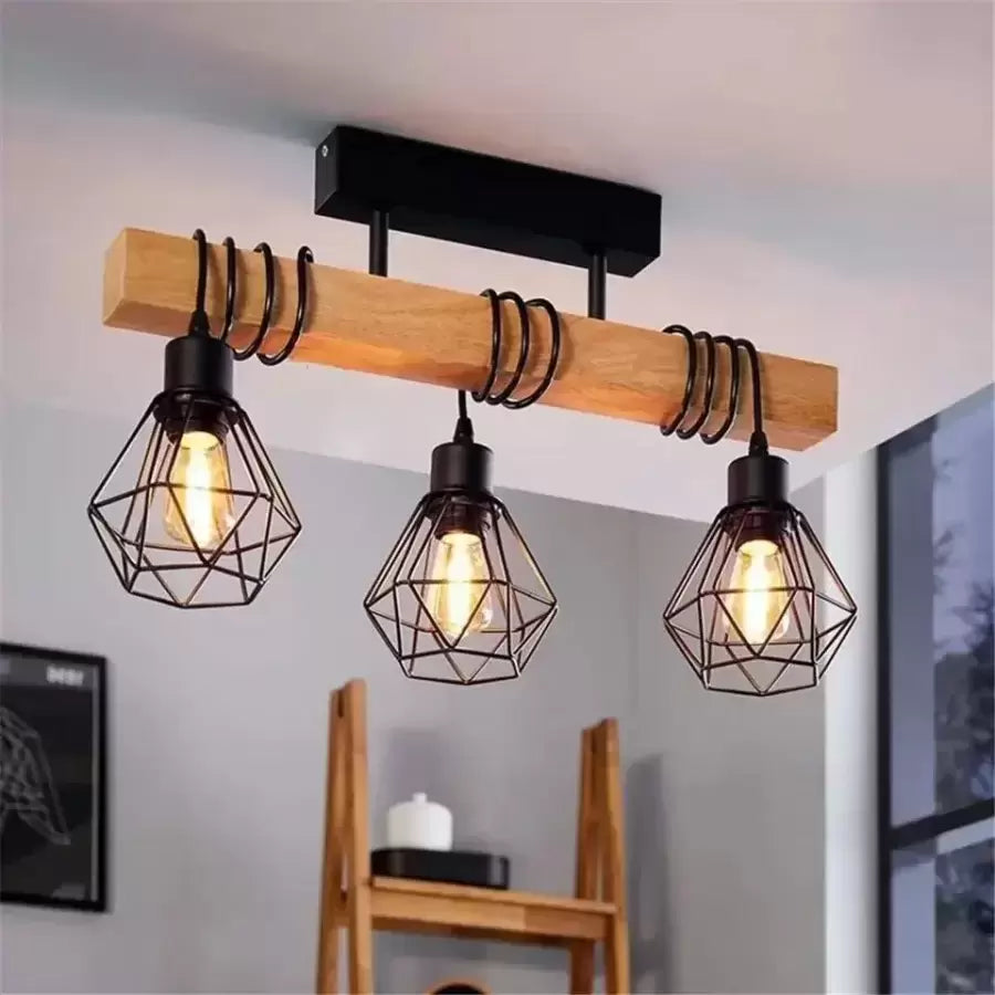 Marcellus csillár, 3x E27, barna fekete ipari csillárok alapértelmezett cím Alessandro Design