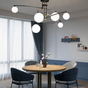 Lustra cu Abajur Rotund, PENTHOUSE Dome, 6x G9, Negru, Metal Lustre Moderne Default Title Alessandro Design
