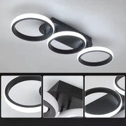 Lustra LED ELIO 24W, 3 Cercuri, Liniara, lumina Rece/Calda/Neutra, Negru Lustre LED Default Title Alessandro Design