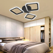 LED csillár PULSARIS 40W, 3 négyzet, hideg/meleg/semleges fény, fekete LED csillárok alapértelmezett cím Alessandro Design