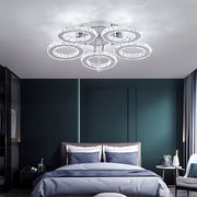 LED csillár távirányítóval és kristály ALANUBIS 80W, 5 kör, hideg/meleg/semleges fény, szabályozható, fényes króm kristály LED csillárok alapértelmezett cím Alessandro Design
