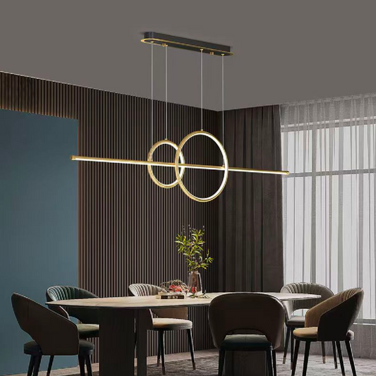 Lustra LED suspendata cu telecomanda CASSANDRA 40W, Liniara, lumina Rece/Calda/Neutra, Dimabila, Auriu, Inaltime Reglabila Lustre LED cu Telecomanda Default Title Alessandro Design