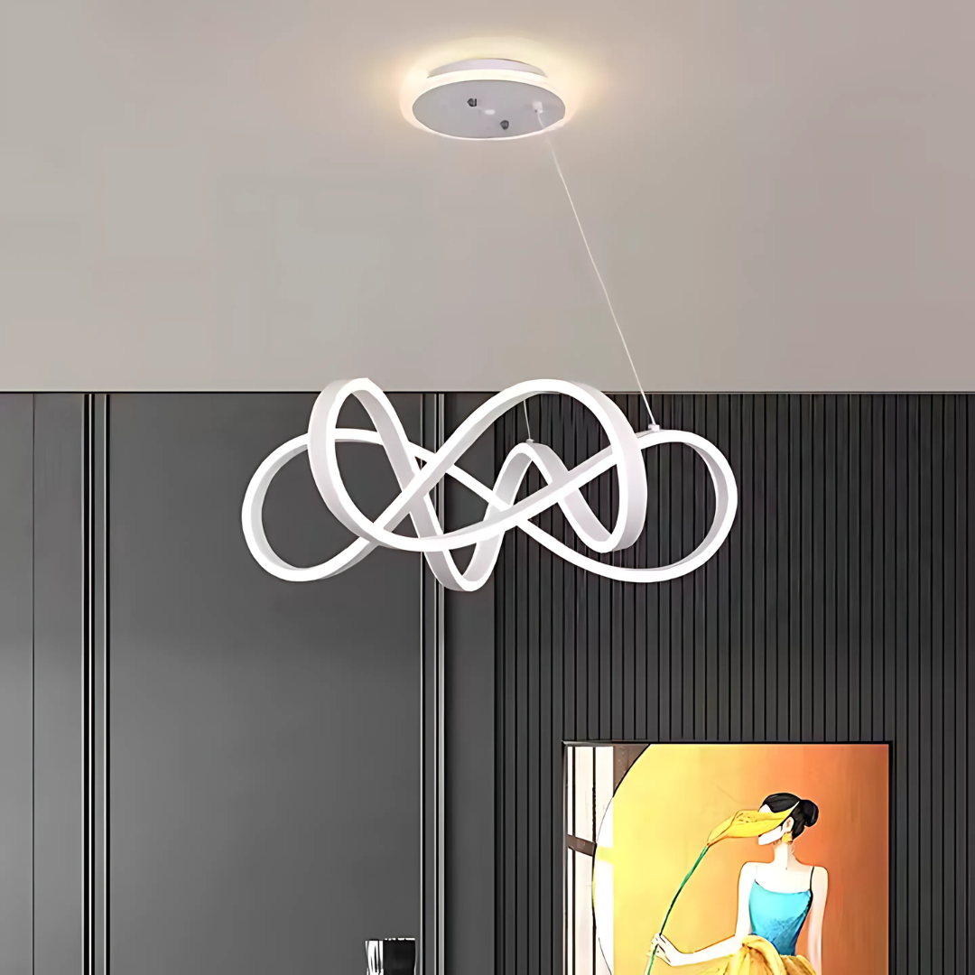 Függesztett LED-es csillár távirányítóval INFINITY HALO 69W, hideg/meleg/semleges fény, szabályozható, fehér, állítható magasságú LED-csillárok távirányítóval Alapértelmezett cím Alessandro Design