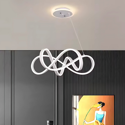 Függesztett LED-es csillár távirányítóval INFINITY HALO 69W, hideg/meleg/semleges fény, szabályozható, fehér, állítható magasságú LED-csillárok távirányítóval Alapértelmezett cím Alessandro Design