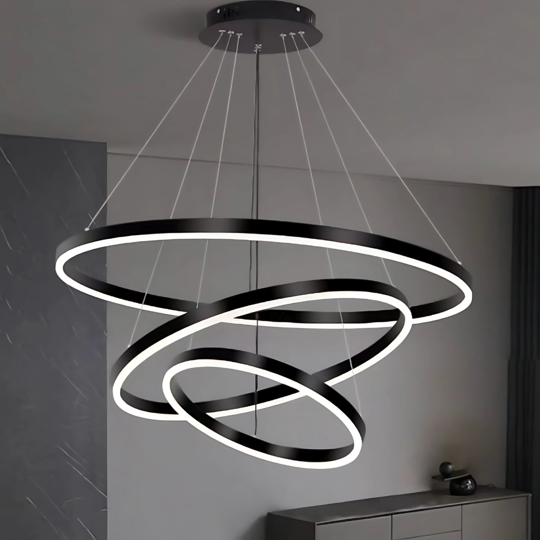 LED függő csillár PAGANO 95W, hideg/meleg/semleges fény, fekete, állítható magasságú modern csillárok alapértelmezett cím Alessandro Design