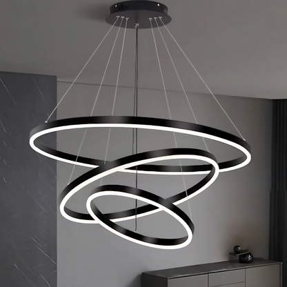 LED függő csillár PAGANO 95W, hideg/meleg/semleges fény, fekete, állítható magasságú modern csillárok alapértelmezett cím Alessandro Design