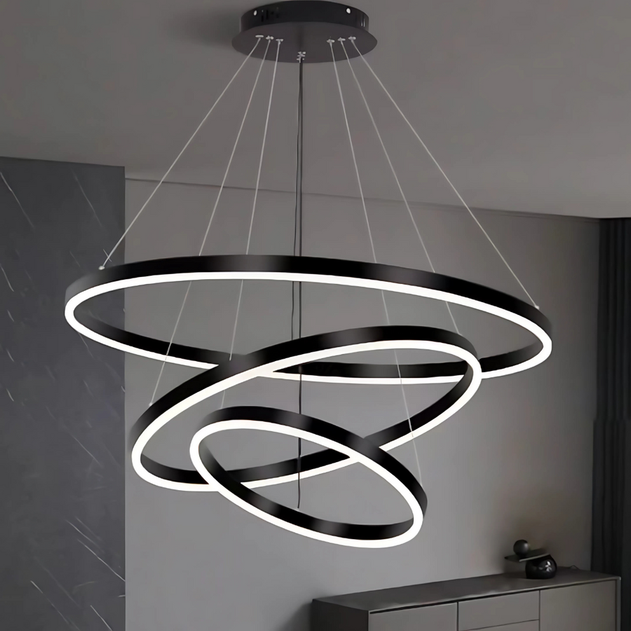 LED függő csillár PAGANO 95W, hideg/meleg/semleges fény, fekete, állítható magasságú modern csillárok alapértelmezett cím Alessandro Design