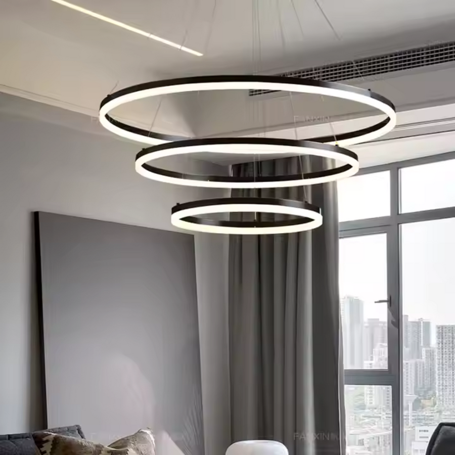 LED függő csillár PAGANO 95W, hideg/meleg/semleges fény, fekete, állítható magasságú modern csillárok alapértelmezett cím Alessandro Design