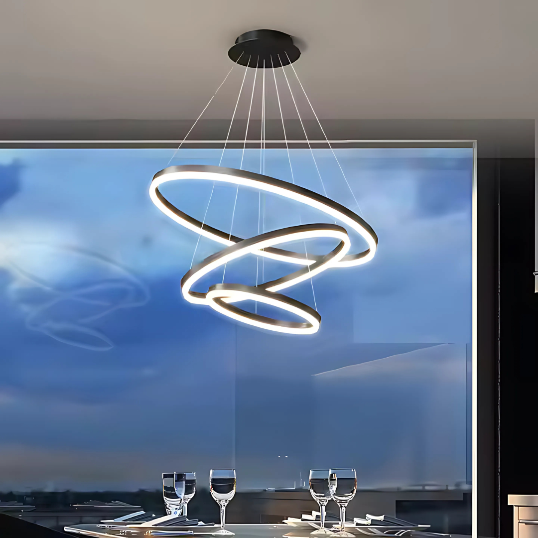 LED függő csillár PAGANO 95W, hideg/meleg/semleges fény, fekete, állítható magasságú modern csillárok alapértelmezett cím Alessandro Design
